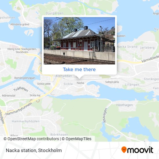 Nacka station map