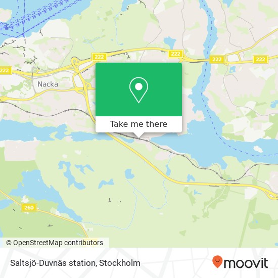 Saltsjö-Duvnäs station map