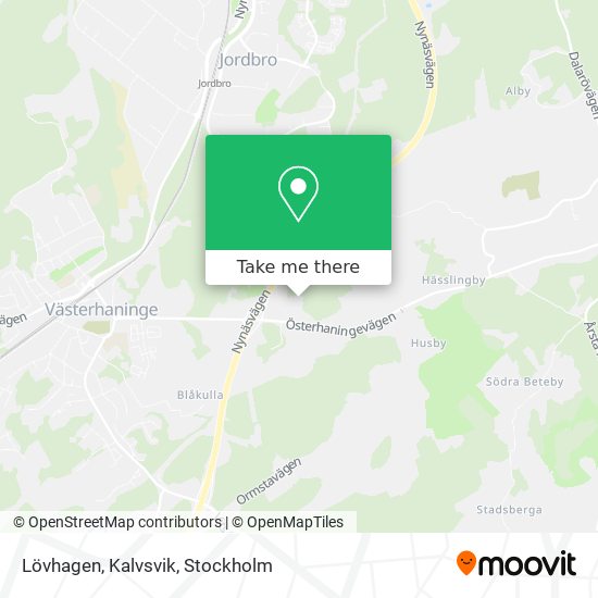 Lövhagen, Kalvsvik map