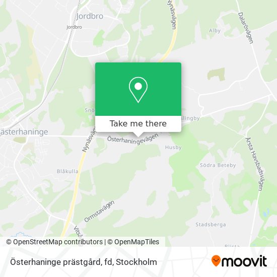 Österhaninge prästgård, fd map