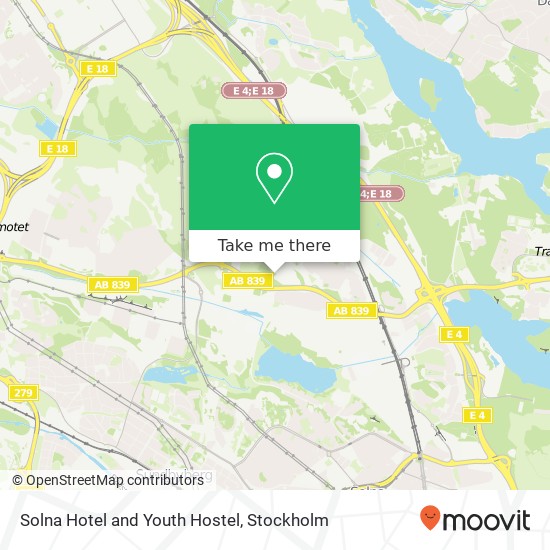 Solna Hotel and Youth Hostel map