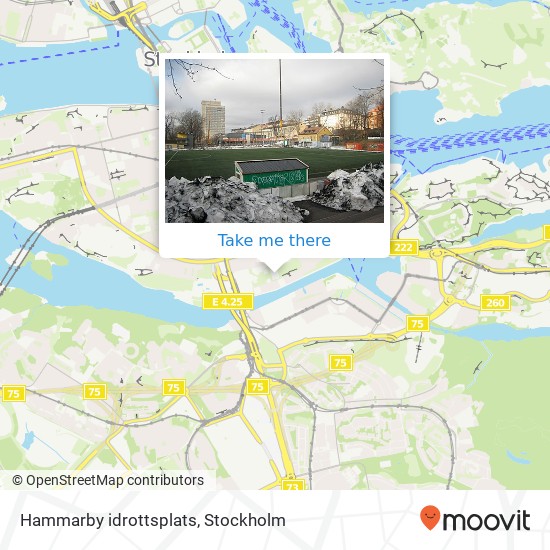 Hammarby idrottsplats map