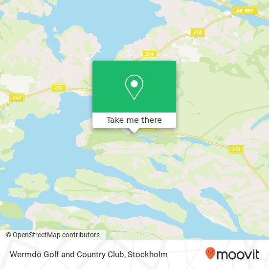 Wermdö Golf and Country Club map