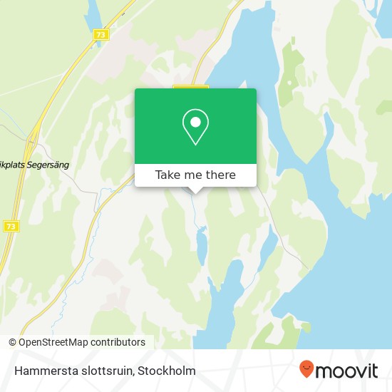 Hammersta slottsruin map