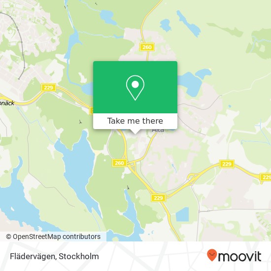 Flädervägen map