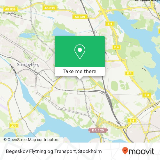 Bøgeskov Flytning og Transport map