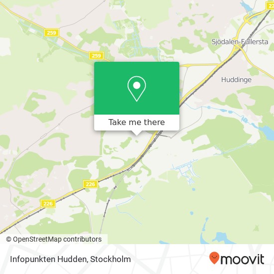 Infopunkten Hudden map