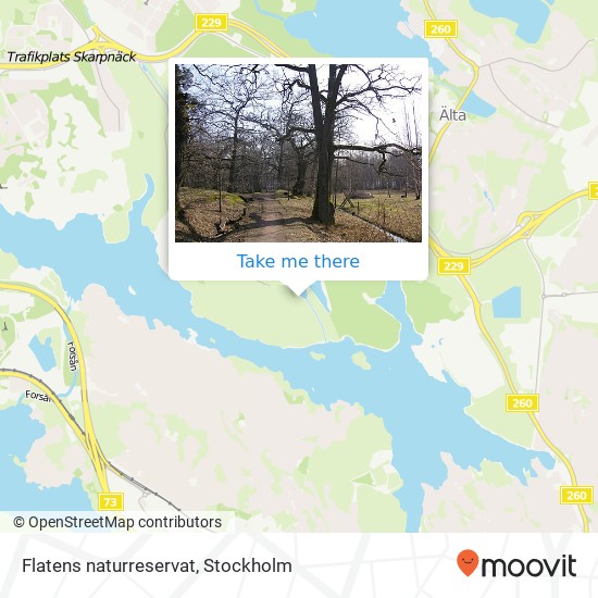 Flatens naturreservat map