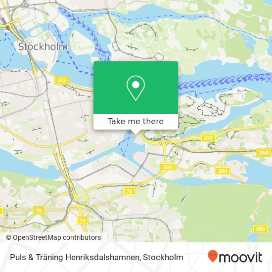 Puls & Träning Henriksdalshamnen map