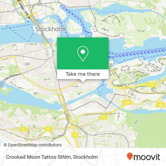 Crooked Moon Tattoo Sthlm map