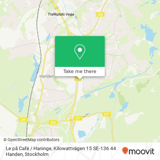 Le på Café / Haninge, Kilowattvägen 15 SE-136 44 Handen map