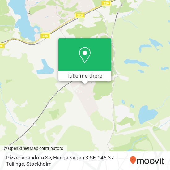 Pizzeriapandora.Se, Hangarvägen 3 SE-146 37 Tullinge map