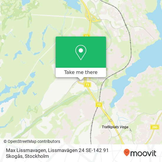 Max Lissmavagen, Lissmavägen 24 SE-142 91 Skogås map
