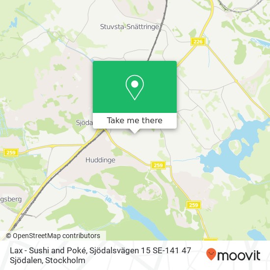 Lax - Sushi and Poké, Sjödalsvägen 15 SE-141 47 Sjödalen map