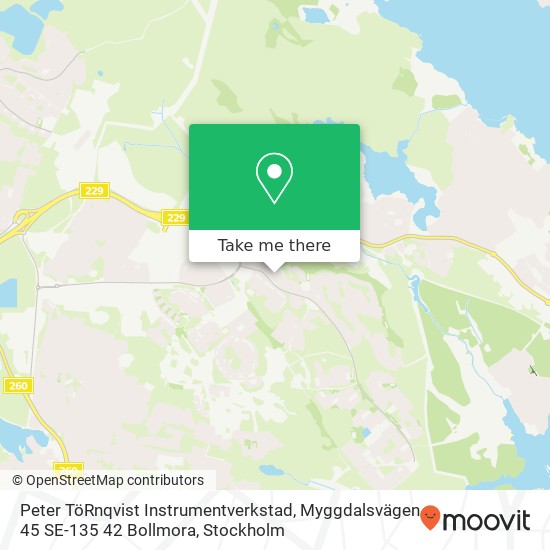 Peter TöRnqvist Instrumentverkstad, Myggdalsvägen 45 SE-135 42 Bollmora map