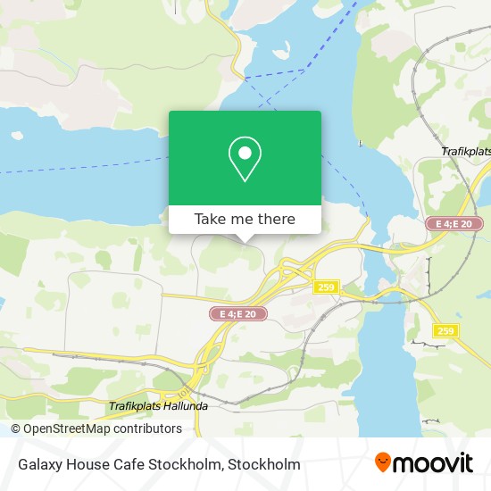 Galaxy House Cafe Stockholm map