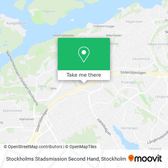 Stockholms Stadsmission Second Hand map