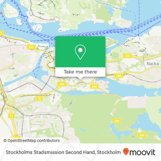 Stockholms Stadsmission Second Hand, Siroccogatan 20 SE-131 54 Nacka map