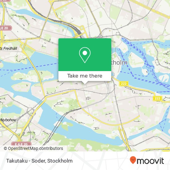 Takutaku - Soder, Brännkyrkagatan SE-118 23 Stockholm map