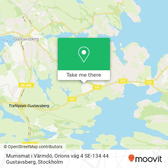 Mumsmat i Värmdö, Orions väg 4 SE-134 44 Gustavsberg map