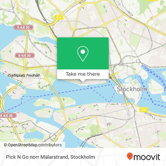 Pick N Go norr Mälarstrand, Norr Mälarstrand 32A SE-112 20 Stockholm map