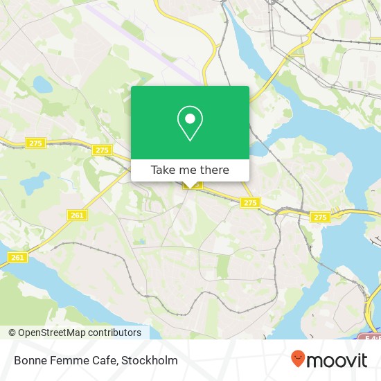 Bonne Femme Cafe, Abrahamsbergsvägen 9 SE-168 30 Bromma map