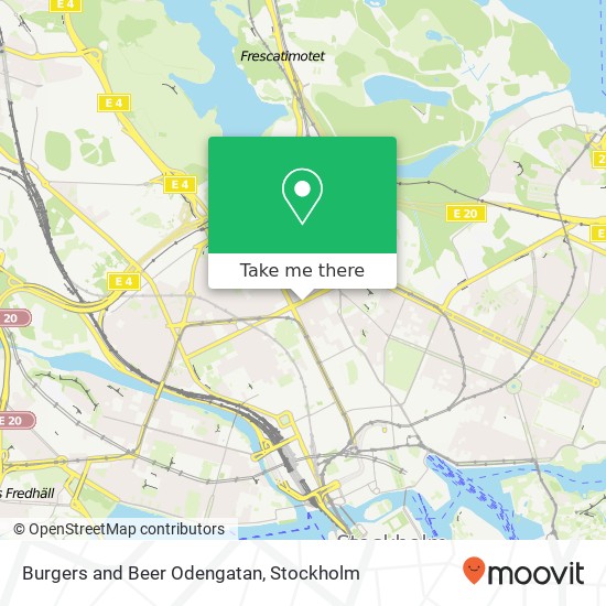 Burgers and Beer Odengatan, Odengatan 45 SE-113 51 Stockholm map