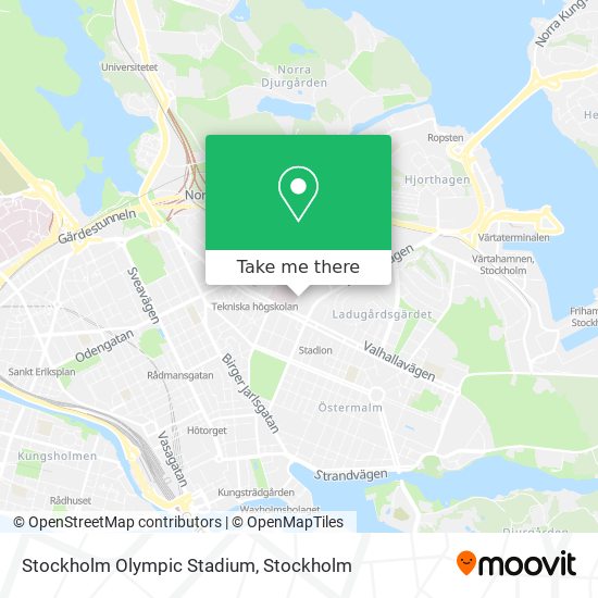 Stockholm Olympic Stadium map