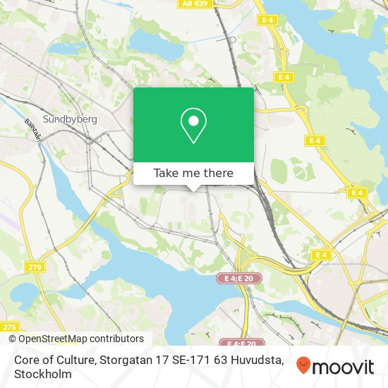 Core of Culture, Storgatan 17 SE-171 63 Huvudsta map