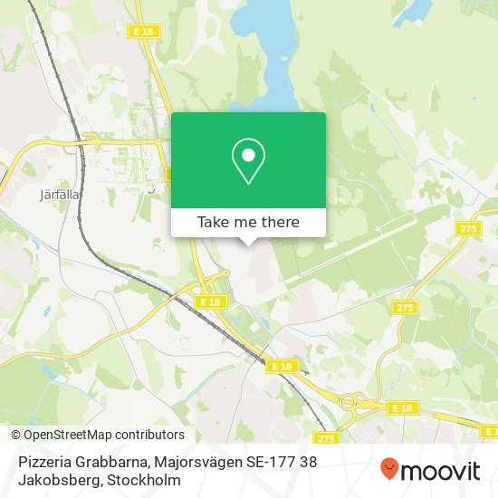 Pizzeria Grabbarna, Majorsvägen SE-177 38 Jakobsberg map