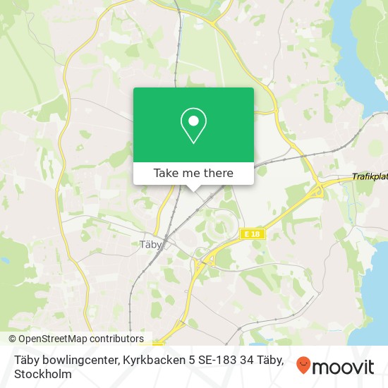 Täby bowlingcenter, Kyrkbacken 5 SE-183 34 Täby map