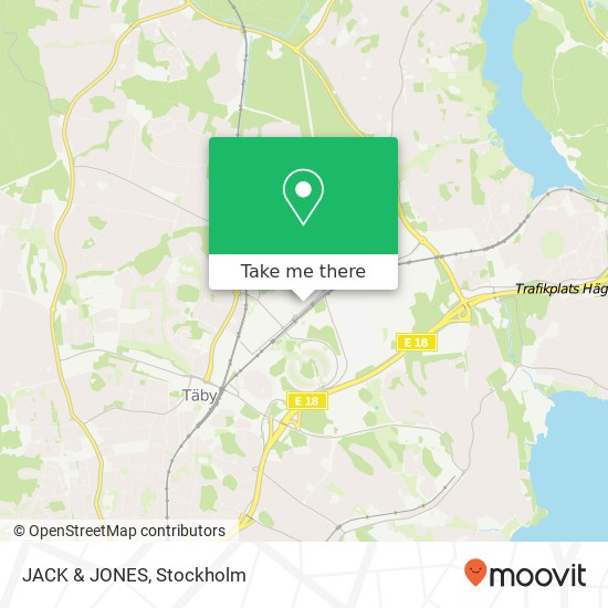 JACK & JONES, Stora Marknadsvägen SE-183 34 Täby map