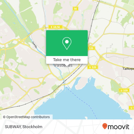 SUBWAY, Stora gatan 5 SE-722 12 Västerås map