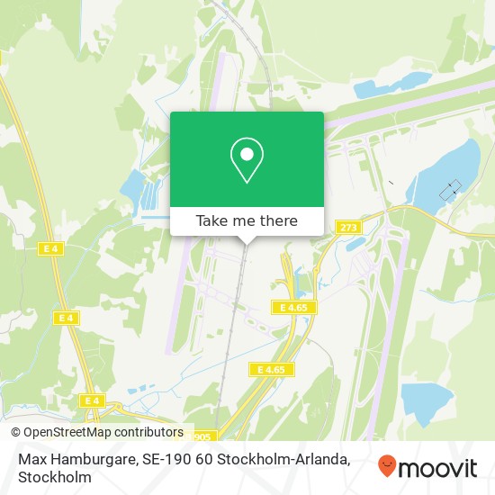 Max Hamburgare, SE-190 60 Stockholm-Arlanda map