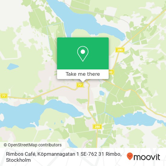 Rimbos Café, Köpmannagatan 1 SE-762 31 Rimbo map