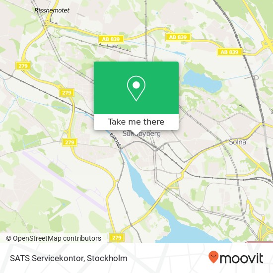 SATS Servicekontor map