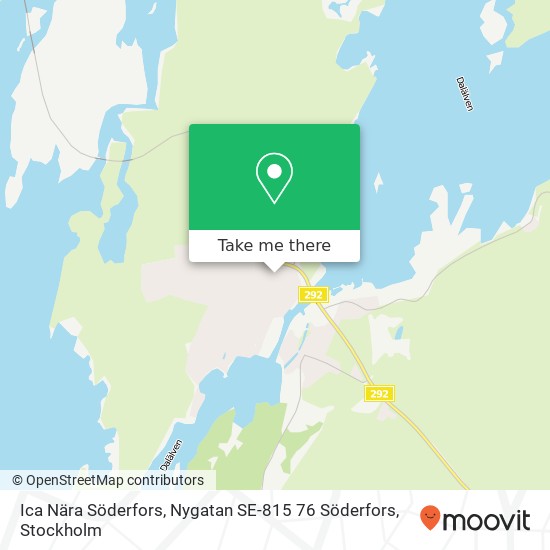 Ica Nära Söderfors, Nygatan SE-815 76 Söderfors map