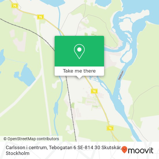 Carlsson i centrum, Tebogatan 6 SE-814 30 Skutskär map