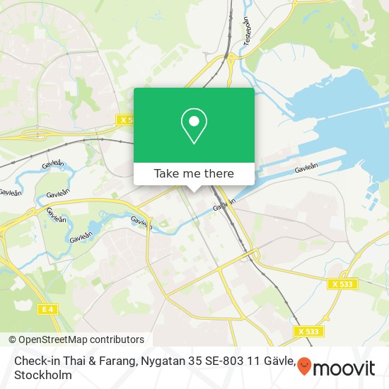 Check-in Thai & Farang, Nygatan 35 SE-803 11 Gävle map