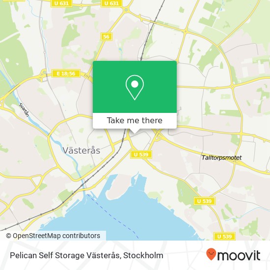 Pelican Self Storage Västerås map