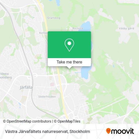 Västra Järvafältets naturreservat map