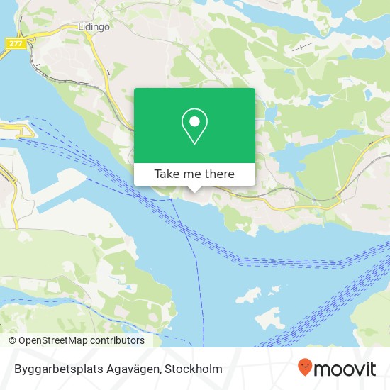 Byggarbetsplats Agavägen map