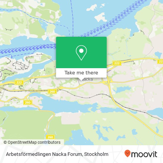 Arbetsförmedlingen Nacka Forum map