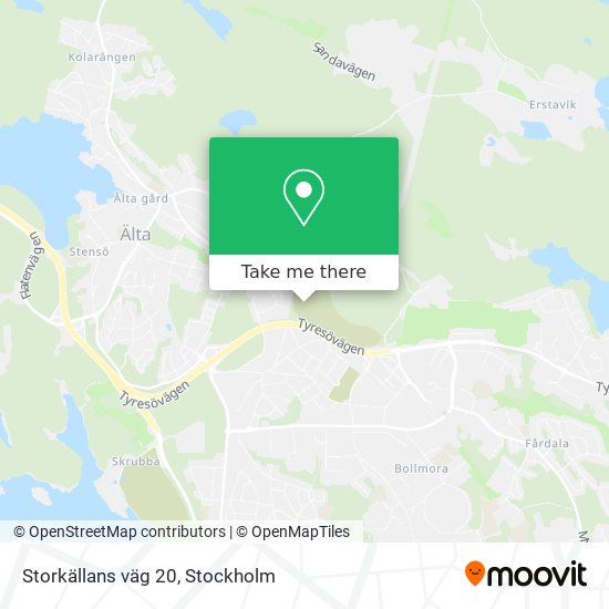 Storkällans väg 20 map