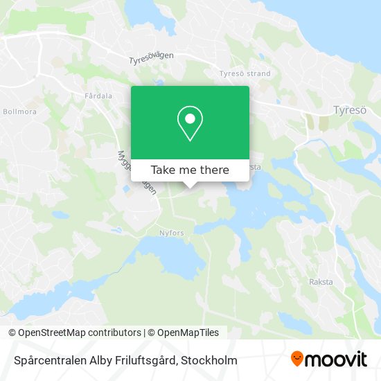 Spårcentralen Alby Friluftsgård map