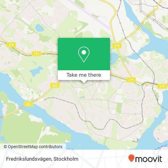 Fredrikslundsvägen map