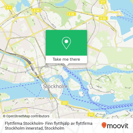 Flyttfirma Stockholm- Finn flytthjälp av flyttfirma Stockholm innerstad map