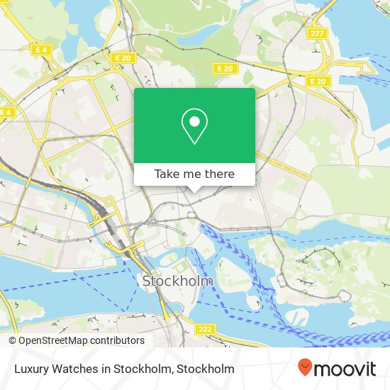 Luxury Watches in Stockholm map