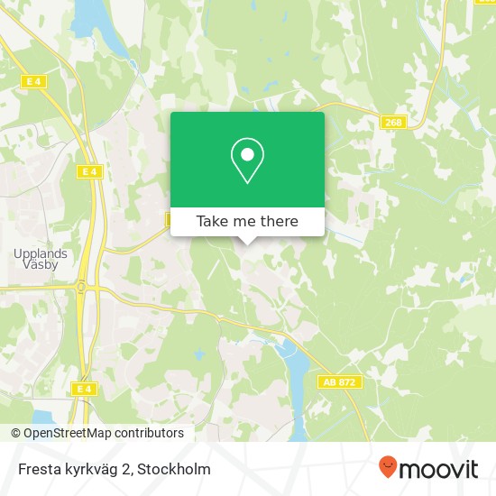 Fresta kyrkväg 2 map