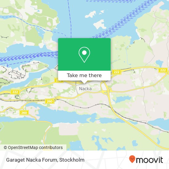 Garaget Nacka Forum map